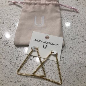 NTW! Uncommon James gold triangle earrings.